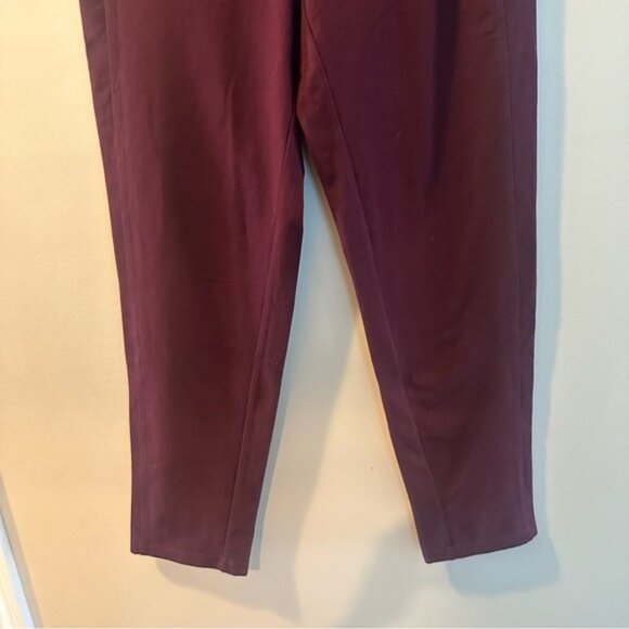 T by Talbots Burgundy Straight-Leg Pants with Zip Pockets Size Small NWT - Picture 5 of 11